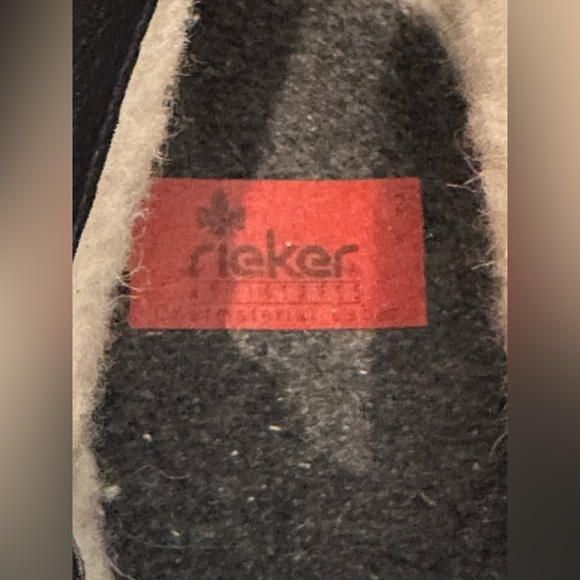 Rieker Daphne Sherpa Wool Lined Leather Ankle Zip Black Brown Booties Womens 37 - Picture 6 of 12